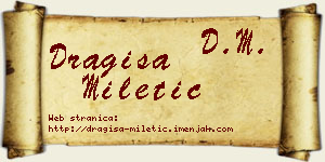 Dragiša Miletić vizit kartica